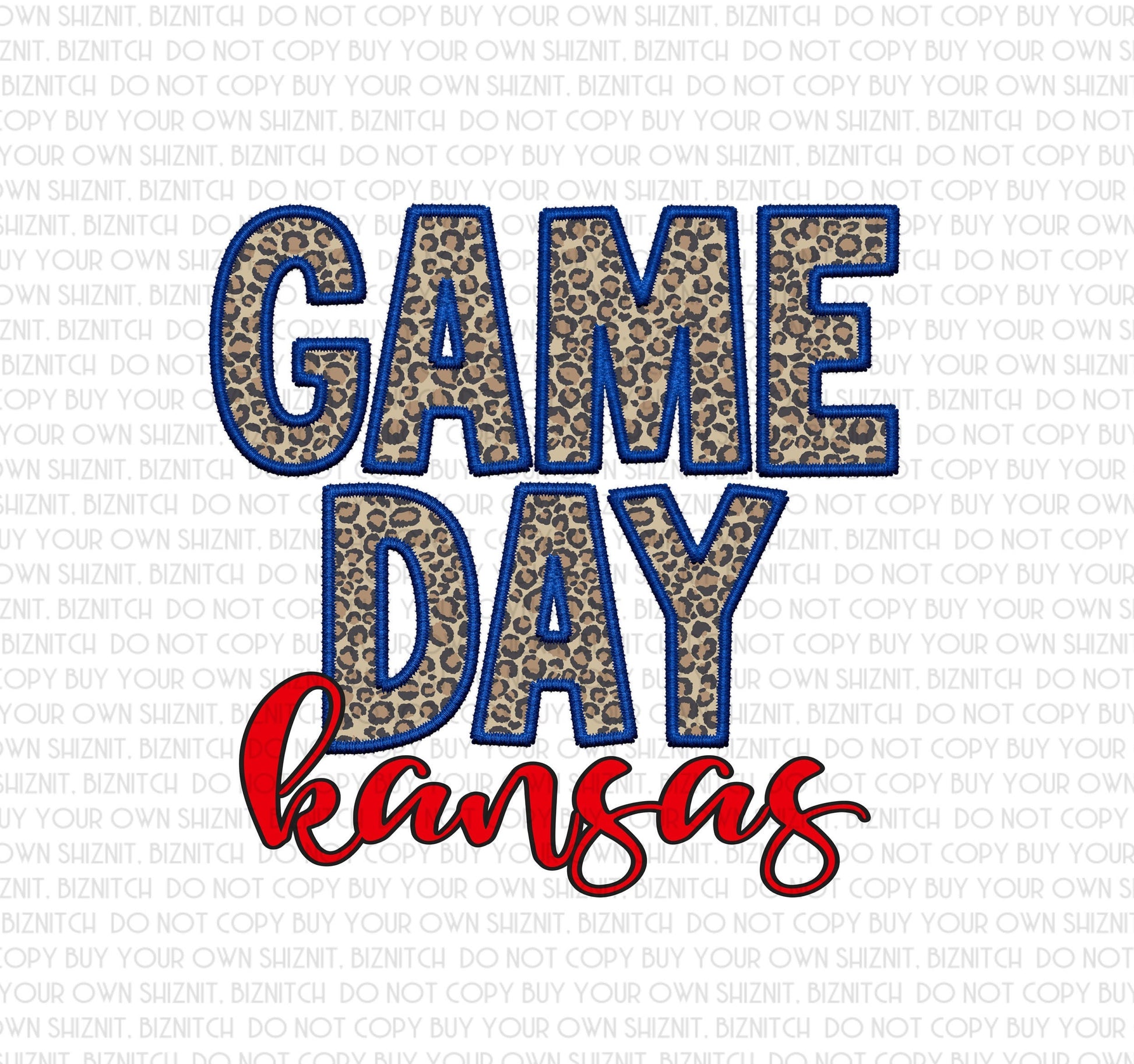 Embroidered Gameday Kansas DTF (Direct to Film) Transfers, Approved Vendor for Grovedesigns123