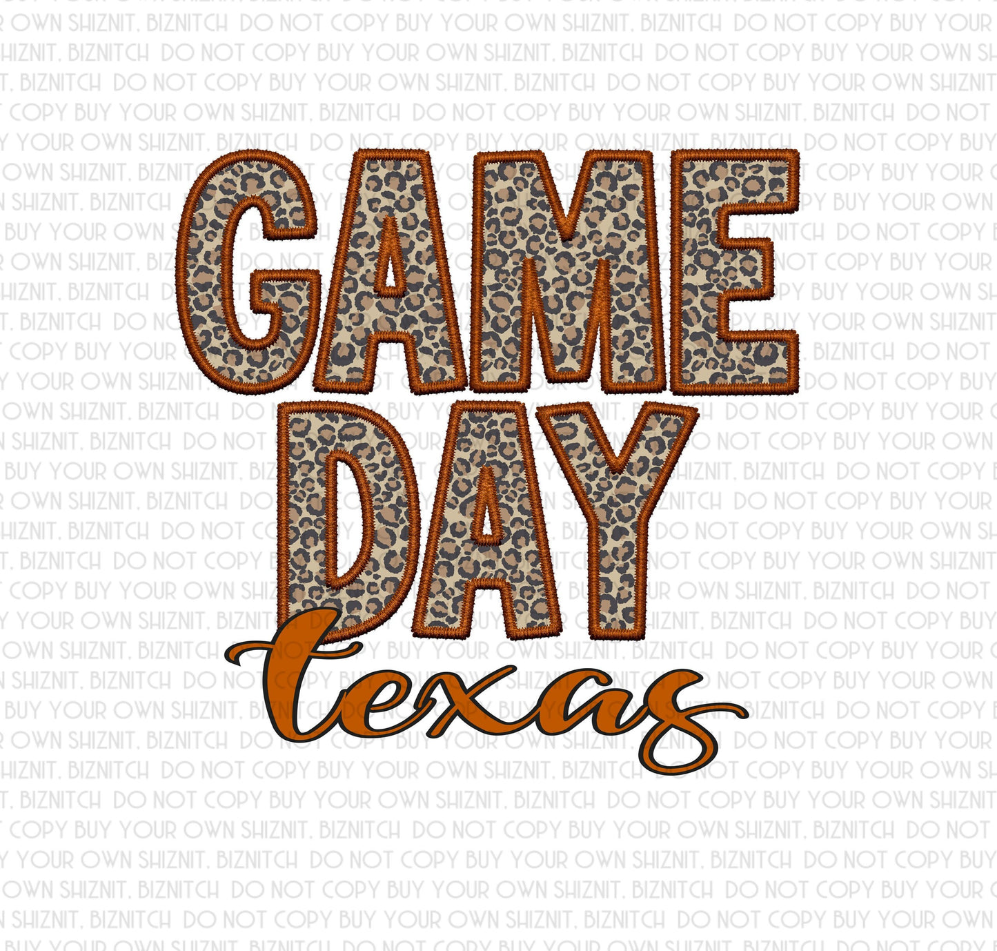 Embroidered Gameday Texas DTF (Direct to Film) Transfers, Approved Vendor for Grovedesigns123