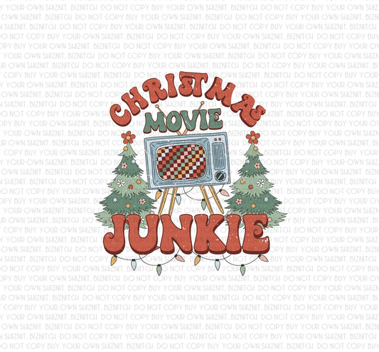 Christmas Junkie DTF (Direct to Film) Transfers, Christmas DTF Transfer Ready to Press