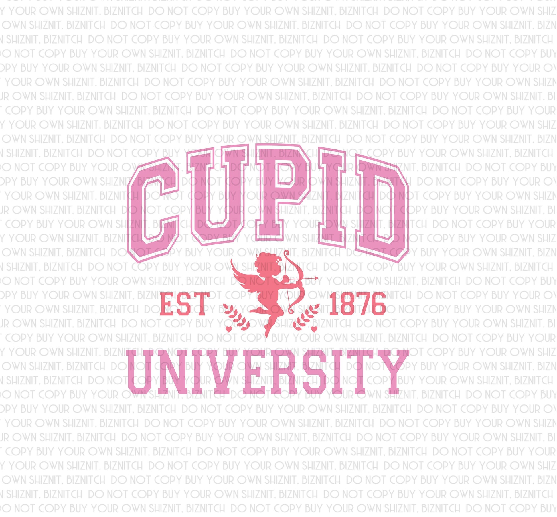 Cupid University DTF (Direct to Film) Transfers, Valentine's Day DTF Transfer Ready to Press, 1-3 Day Ship