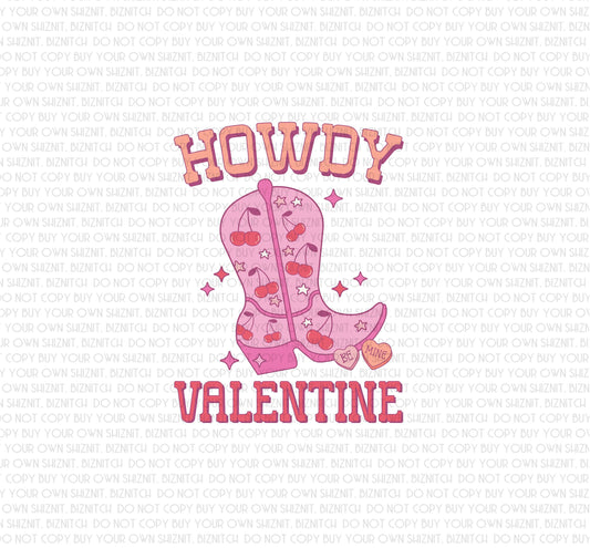 Howdy Valentine DTF (Direct to Film) Transfers, Valentine's Day DTF Transfer Ready to Press, 1-3 Day Ship