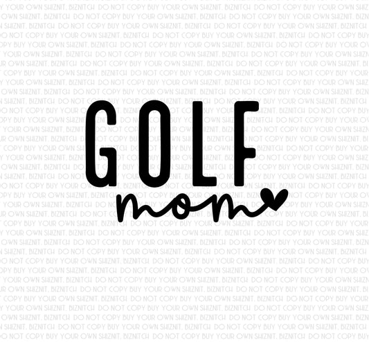 Golf Mom DTF (Direct to Film) Transfers, Sports DTF Transfer Ready to Press