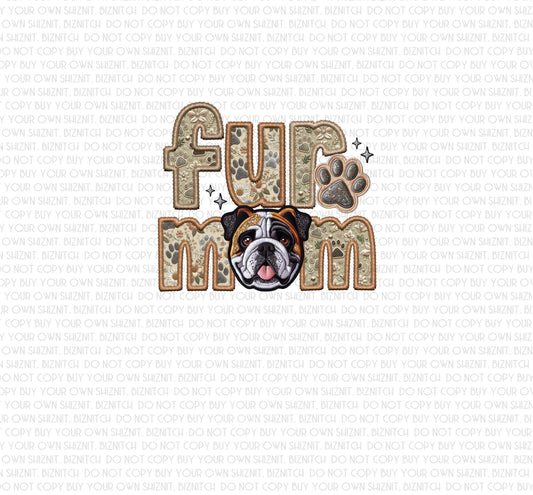 Tri Blend Bulldog Embroidered Dog Breed DTF (Direct to Film) Transfers, Approved Vendor for Three Girls Grace