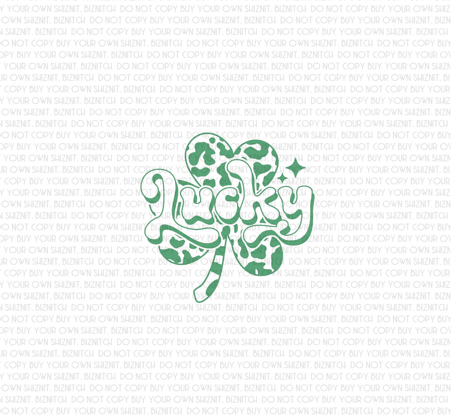 Lucky Clover DTF (Direct to Film) Transfers, St. Patrick's Day DTF Transfer Ready to Press