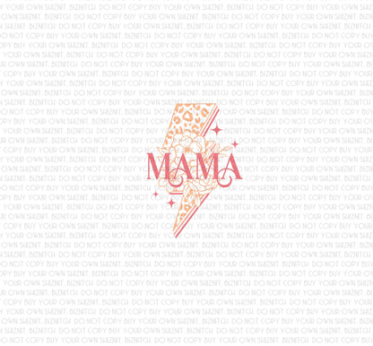 Pink & Orange Mama DTF (Direct to Film) Transfers, Doodle Loo, DTF Transfer Ready to Press, 3-5 Day Ship