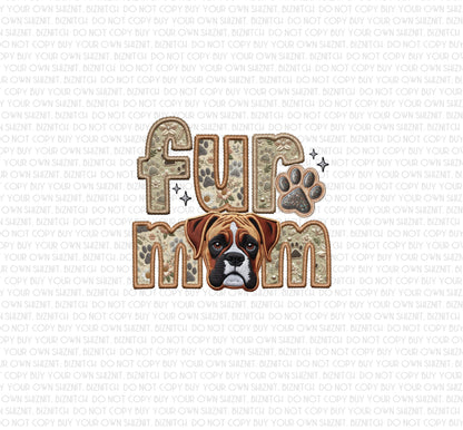 Tan Boxer Embroidered Dog Breed DTF (Direct to Film) Transfers, Approved Vendor for Three Girls Grace