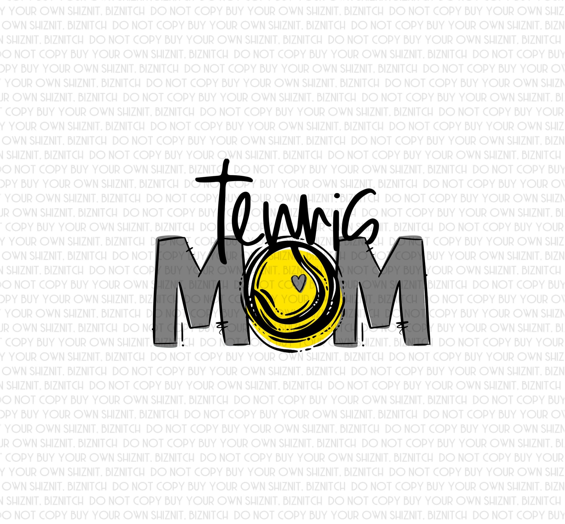 Tennis Mom (Multiple Colors Avail.) DTF (Direct to Film) Transfers, Sports DTF Transfer Ready to Press, 3-5 Day Ship