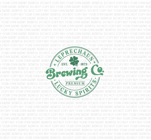 St. Patrick's Brewing Co. DTF (Direct to Film) Transfers, St. Patrick's Day DTF Transfer Ready to Press