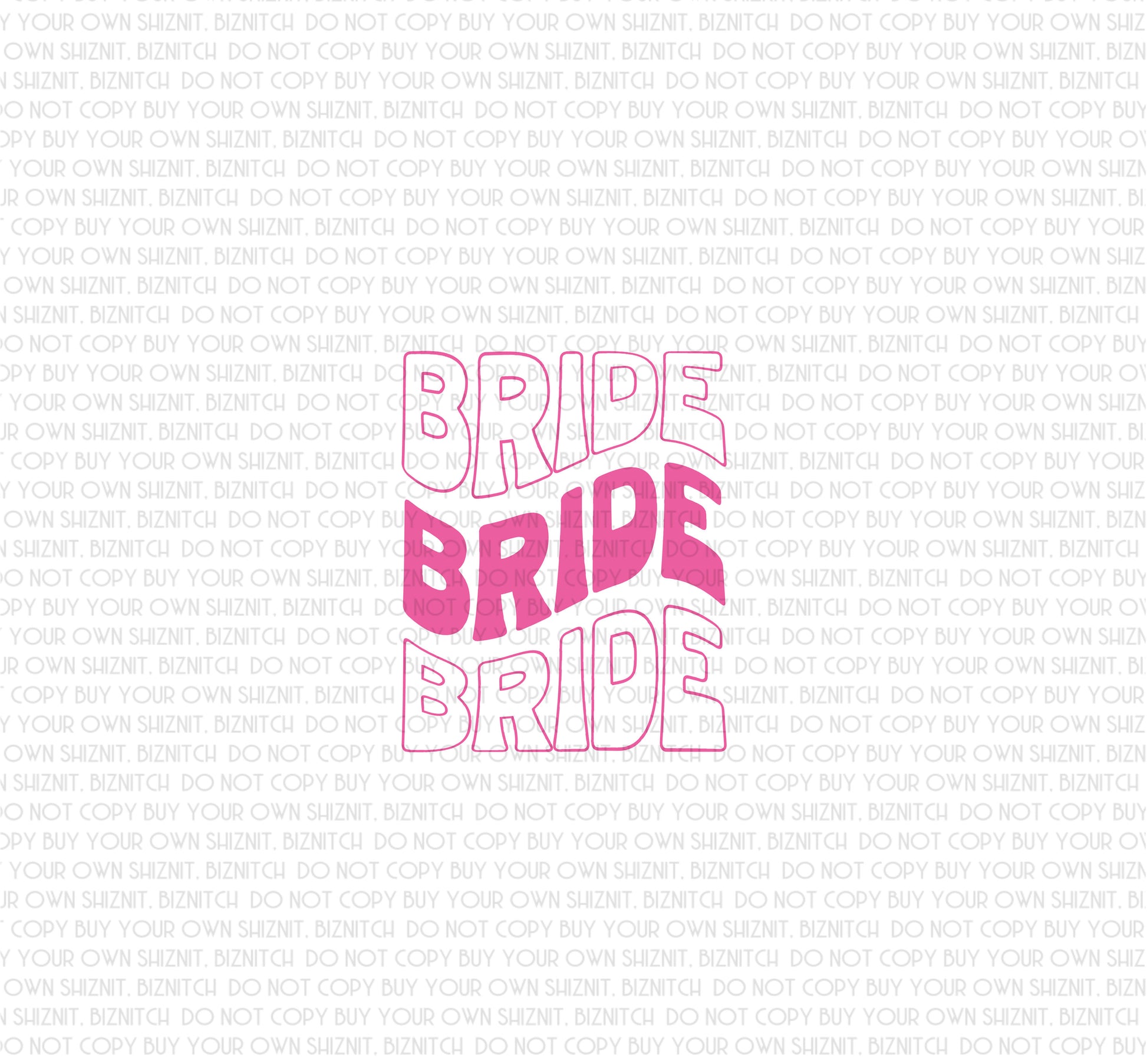 Bride Retro DTF (Direct to Film) Transfers, Wedding DTF Transfer Ready to Press, 1-3 Day Ship