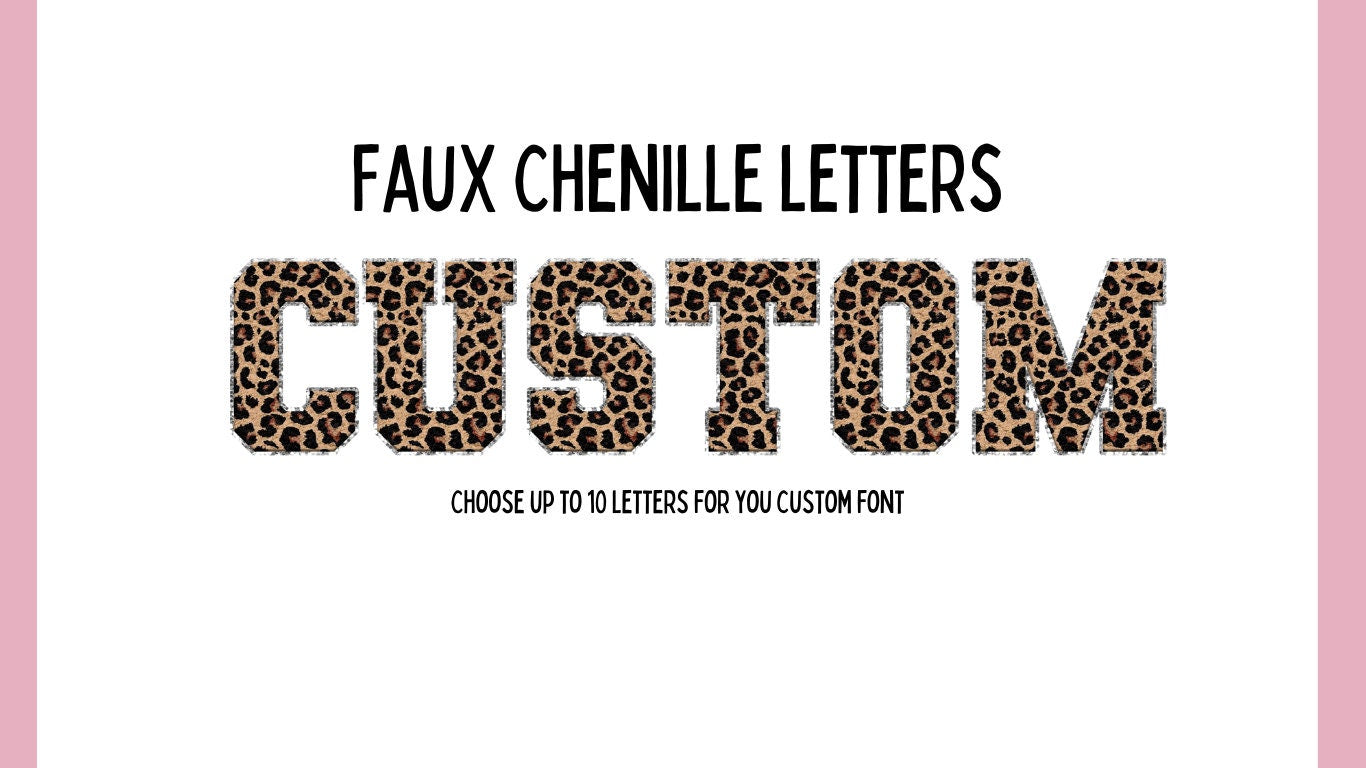 Custom Baseball Varsity Chenille Patch Letters, DTF Transfer, Direct to film transfer, Ready to press, Custom Transfer, Faux Chenille