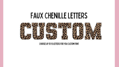 Custom Baseball Varsity Chenille Patch Letters, DTF Transfer, Direct to film transfer, Ready to press, Custom Transfer, Faux Chenille