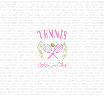 Tennis Athletic Club DTF (Direct to Film) Transfers, Sports DTF Transfer Ready to Press