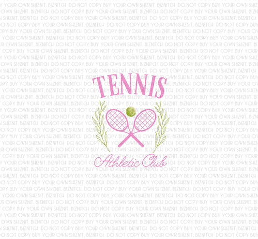 Tennis Athletic Club DTF (Direct to Film) Transfers, Sports DTF Transfer Ready to Press