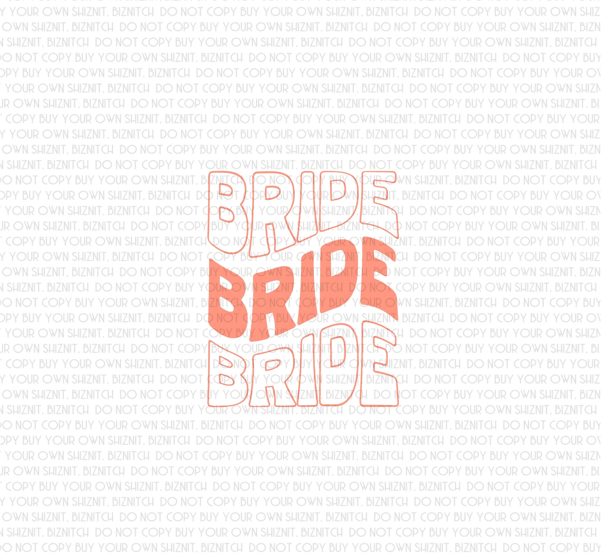 Bride Retro DTF (Direct to Film) Transfers, Wedding DTF Transfer Ready to Press, 1-3 Day Ship