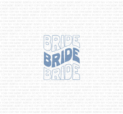 Bride Retro DTF (Direct to Film) Transfers, Wedding DTF Transfer Ready to Press, 1-3 Day Ship