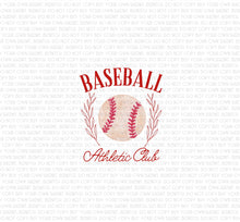 Load image into Gallery viewer, Baseball Athletic Club DTF (Direct to Film) Transfers, Sports DTF Transfer Ready to Press
