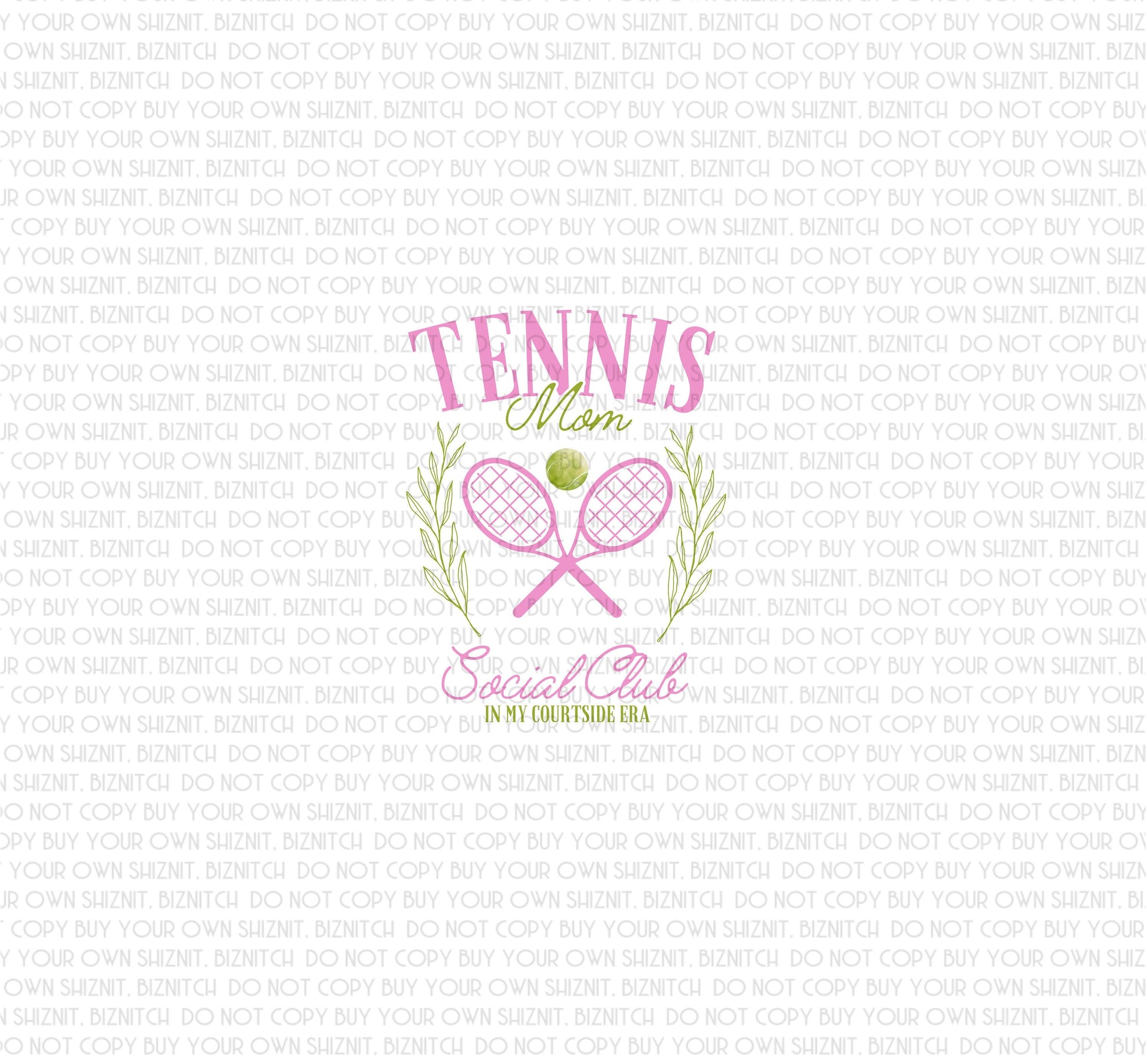 Tennis Mom Social DTF (Direct to Film) Transfers, Sports DTF Transfer Ready to Press