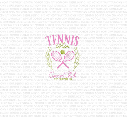 Tennis Mom Social DTF (Direct to Film) Transfers, Sports DTF Transfer Ready to Press