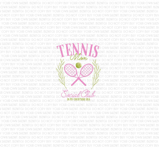 Tennis Mom Social DTF (Direct to Film) Transfers, Sports DTF Transfer Ready to Press