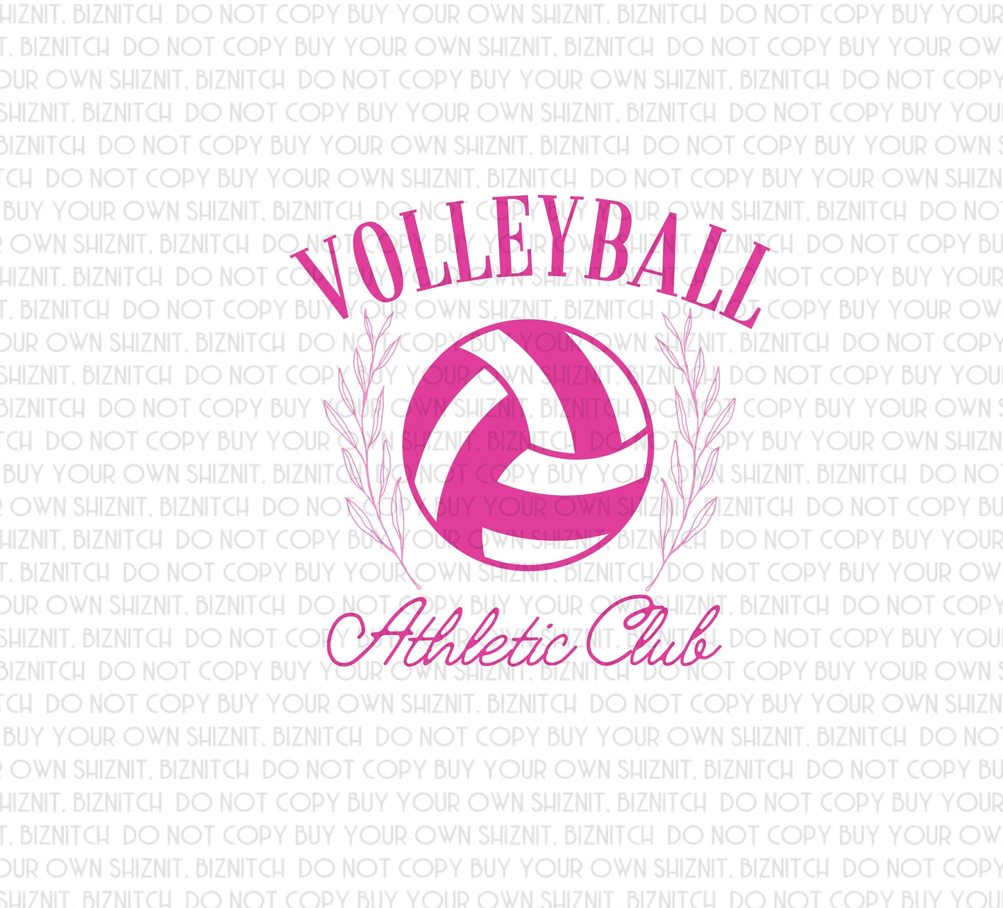 Volleyball Athletic Club DTF (Direct to Film) Transfers, Sports DTF Transfer Ready to Press